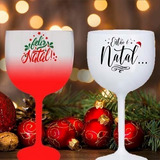 Kit 30 Taças Gin Natal Personalizadas Várias Cores