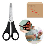 Kit 30 Tesouras Escolar 13cm Multiuso Aço Inox Atacado