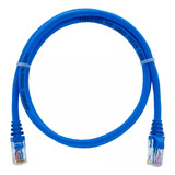 Kit 30 Unidades Cabo De Rede Patch Cord Rj45 Cat5e Azul 1mt