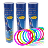 Kit 300 Pulseira Neon Alto Brilho Fluorescente Festa Balada