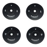 Kit 30kg Anilhas Olímpicas Bumper Crossfit Emborrachadas
