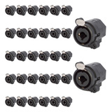 Kit 32 Conectores Combo Xlr P10 Trs Fêmea Painel Wireconex