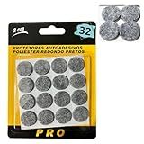 Kit 32 Pcs De Feltro Adesivo Protetor Para Pé De Cadeira Sofá E Móveis Pesados E Antideslizante Redondo Proteção Ideal E Durabilidade