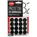 Kit 32 Unidades Protetores Círculo Pé Moveis Cadeira Borracha Piso Resistente Porta Proteção Redondo