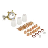 Kit 34 Consumíveis Corte Plasma Pt31 Bico Curto C Espaçador