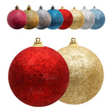 Kit 36 Bolas De Natal 7cm Enfeites Natalinos Luxo Cores