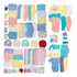 Kit 36 Peças Liso Body Bebê Enxoval Mijão Touca Luva Meias 