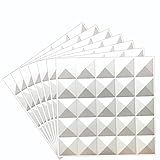 KIT 36 PLACAS DECORATIVAS PAREDE REVESTIMENTO 3D PVC MODELO MINI PIRAMIDE
