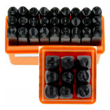 Kit 36pcs Jogo Marcador Punção Alfanumerico 5mm Letra Numero