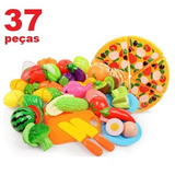 Kit 37 Brinquedo Infantil Frutas E Legumes Velcro P Cortar