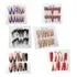 Kit 3cx Unha Postica Decorada Longa Bailarina Almond Strass