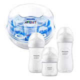 Kit 3mamadeiras 3 0pétala 125 260 330ml Mais Esterilizador T