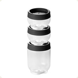 Kit 3pçs Porta Condimentos Multiuso Gire Trave 155ml E 380ml