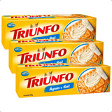 Kit 3un Biscoito Bolacha Triunfo Água E Sal 164g Cada