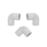 Kit 3Un Cotovelo 90- C-Janela P-Eletroduto 1-2pol PVC Antichamas -Branco-