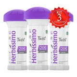 Kit 3un Desodorante Creme Herbíssimo Twist Lavanda 45g