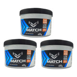 Kit 3un Gel Cola Para Cabelo Match For Men 600gr