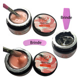 Kit 3un Gel Uv Led Pink Nude Transparente Alongamento Anvisa Cor Kit 304