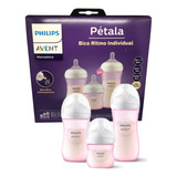 Kit 3un Mamadeira Avent Philips Pétala 125 260 330 Rosa