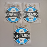 Kit 3un Patch Grêmio Emblema Logo 3d Tpu Escudo Termocolante
