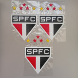 Kit 3un Patch São Paulo Escudo 3d Tpu Termocolante Logo Spfc