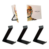 Kit 3un Porta Lp Suporte De Mesa Para Guardar Disco De Vinil