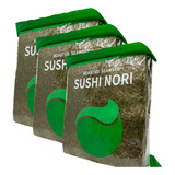 Kit 3x Alga Sushi Nori Green Verde Temaki 150 Folhas