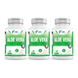 Kit 3x Aloe Vera Premium Babosa Natural 60 Cápsulas De 500mg