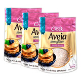 Kit 3x Aveia Em Flocos Finos Sem Glúten Leve Croc 200g