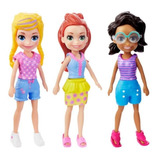 Kit 3x Bonecas Polly Pocket Mattel   Varios Modelos Com Nf