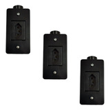 Kit 3x Caixa Condulete Tomada 10a Adaptador Preto 3 4 