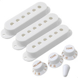 Kit 3x Capa Captador Guitarra  3x Knob  1x Knob Sel