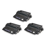 Kit 3x Cartucho Toner Comp Ce255x P3015 P3015d M525dn M525f