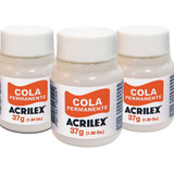 Kit 3x Cola Permanente 37g Acrilex