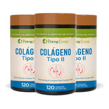 Kit 3x Colágeno Tipo 2 Tipo Il Prime Ervas 3x120 Cápsulas