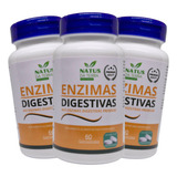 Kit 3x Enzimas Digestivas 60 Cápsulas Envio Rápido