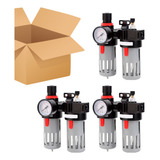 Kit 3x Filtro De Ar Regulador Lubrificador Conj Lubrifil 1 2