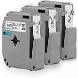 Kit 3x Fitas Para Rotulador Brother PT 65 PT 70 PT 80 PT 85 PT 70Bm  12MM 