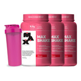 Kit 3x Max Shake 400g Coqueteleira Max Titanium