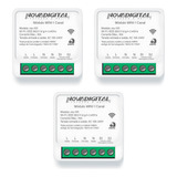 Kit 3x Mini 16a Chave Elétrica Casa Inteligente Liga desliga