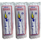 Kit 3x Pacote Com 8 Velas Branca Palito Jaragua N 8 Atacado