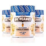 Kit 3x Pasta De Amendoim Com Whey Protein 600g Cada - Dr Peanut -Chocolate Branco-