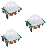 Kit 3x Pcs Módulo Sensor Presença Movimento Pir Hc sr501