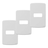 Kit 3x Placa 4x2 S Suporte 1 Posto Branco Composé Weg