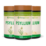 Kit 3x Psyllium Plantago Ovatae 120 Cápsulas Prime Ervas