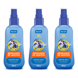 Kit 3x Repelente De Insetos Baruel Kids Infantil 100ml Spr