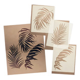 Kit 3x Stencils Molde Parede Pintura Tropical 70x55cm Vazado