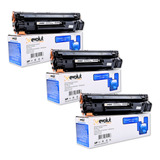 Kit 3x Toner Compatível P Hp Cf283a 283a M127fn M125a M127
