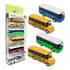Kit 4 Ônibus Miniatura Fricção Brinquedo School Bus Escolar
