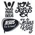 Kit 4 Adesivos Evangelico Gospel Jesus Cristo Deus De Carro